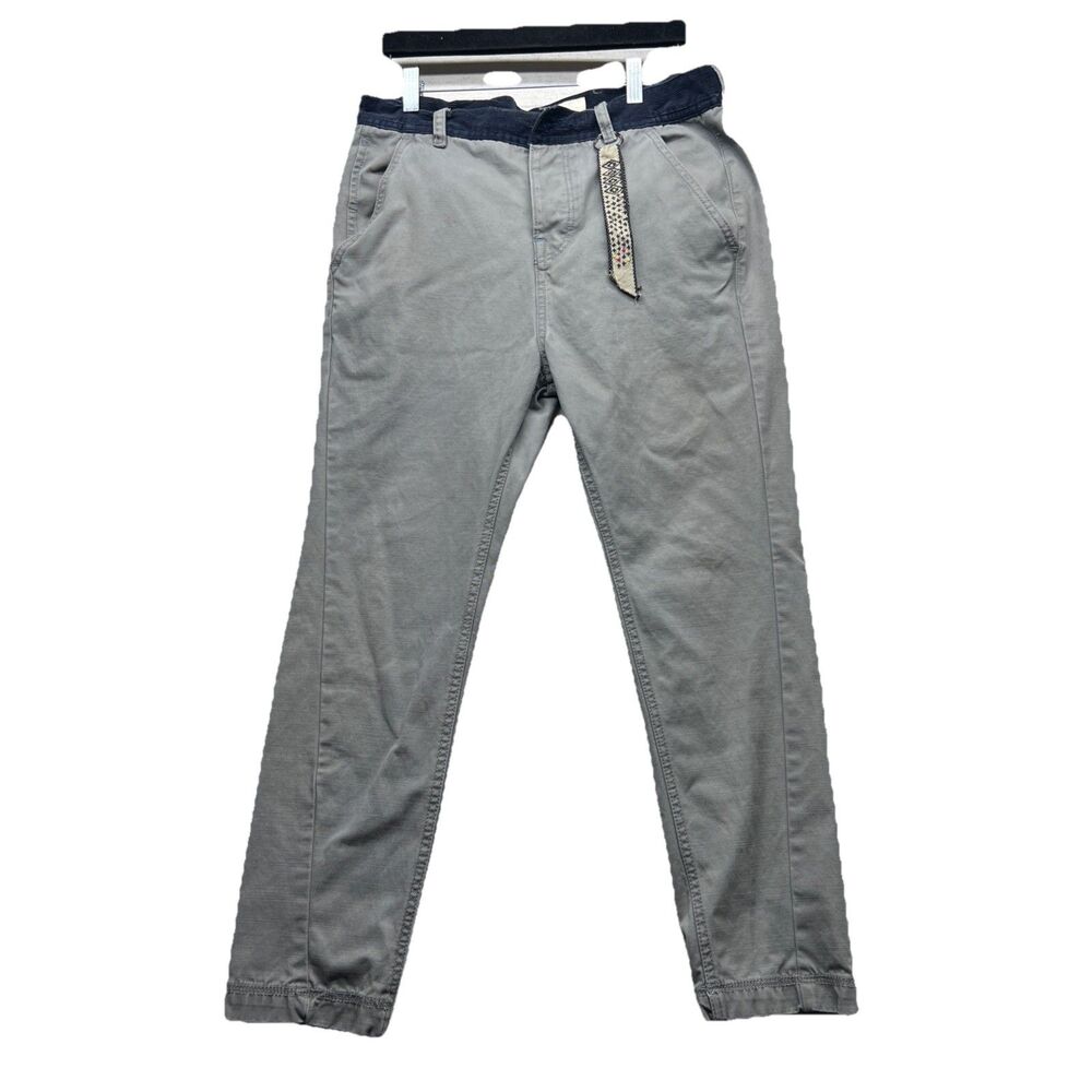 Koto Pants Mens 30 Gray Slash Pockets Corduroy Waist Pockets